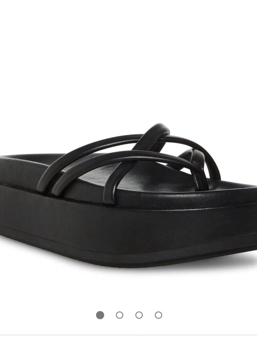 Steve Madden Girl Womens Fowler Black Platform Strappy Slip On Sandals, Size 9